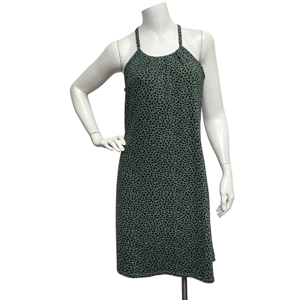 Eddie Bauer Womens S Sleeveless Racerback Sport Dress Green Black Black Outdoor